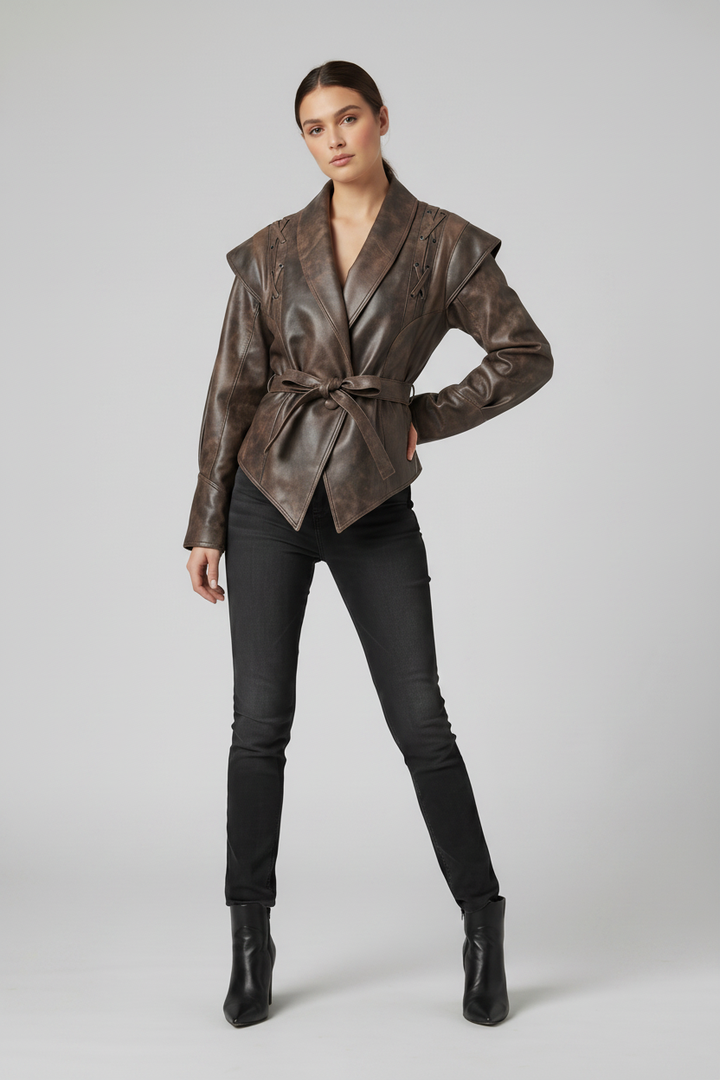 DOROTHY - Distressed Leather - distressed leather, quiet luxury