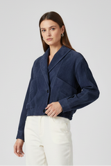 ELISE - Genuine Suede Leather Jacket Dark Edition