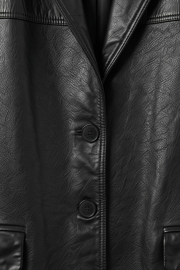 ELLIOTT - Luxury Waxed Sheepskin - front closure, metal zipper, button detail
