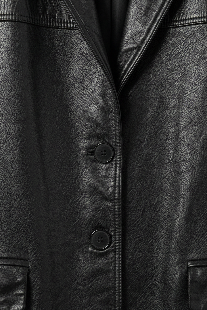 ELLIOTT - Luxury Waxed Sheepskin - front closure, metal zipper, button detail