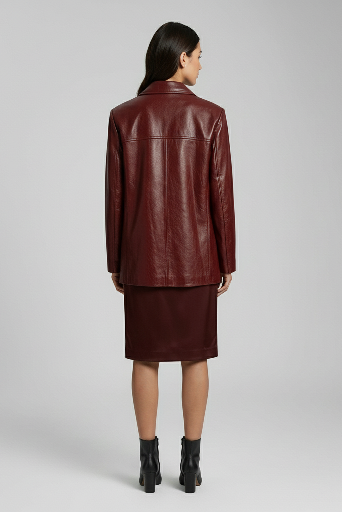 ELLIOTT - Luxury Waxed Sheepskin - waxed leather, rear view, classic style
