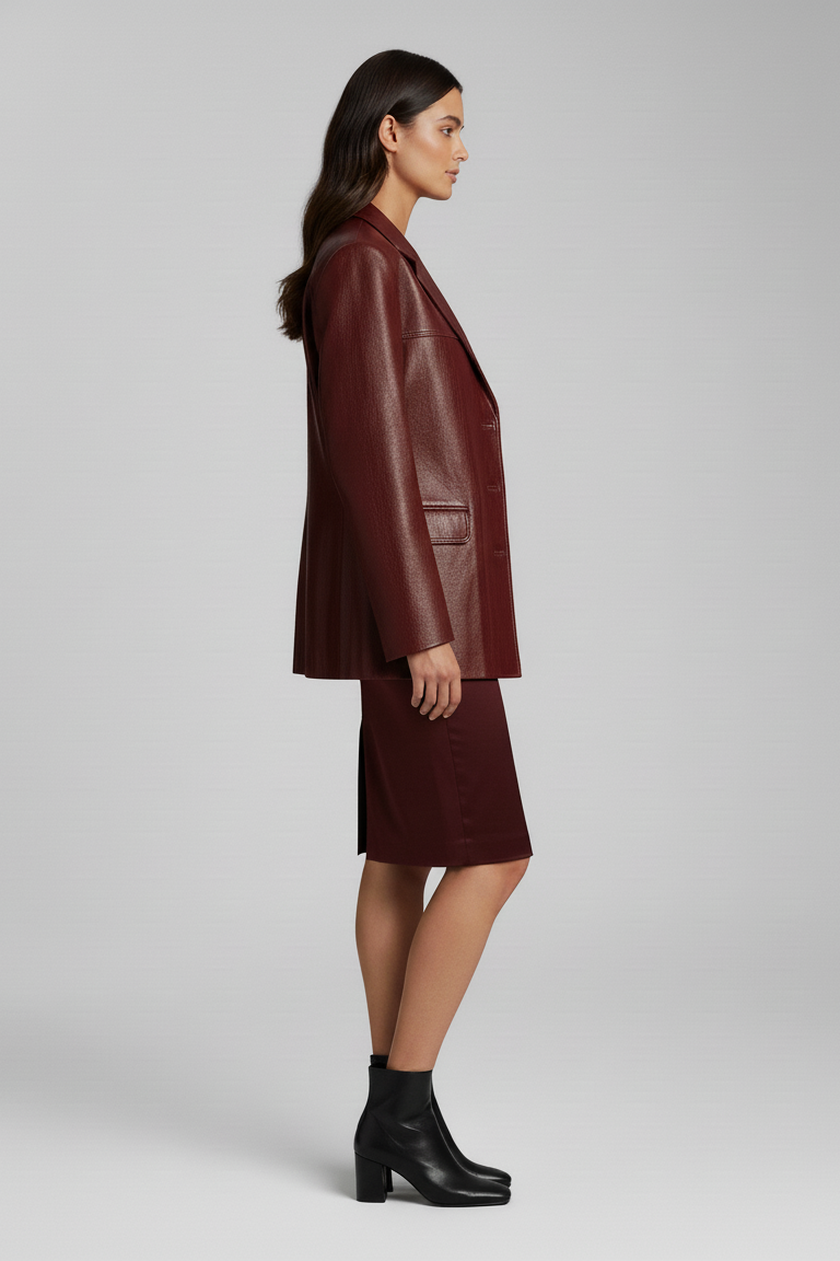 ELLIOTT - Luxury Waxed Sheepskin - quiet luxury, side profile view