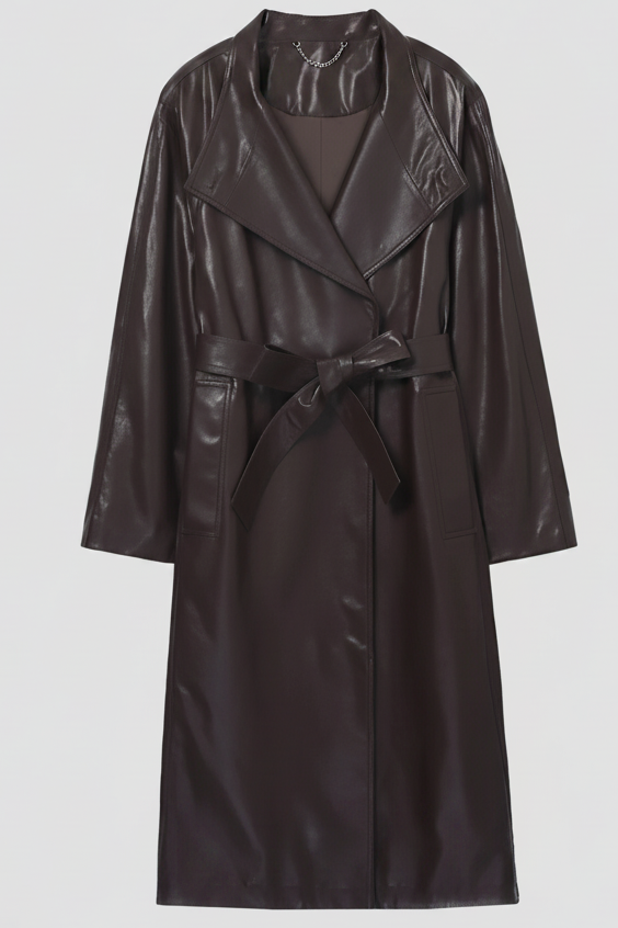 EUGENIE - Slim Belted Lon - slim belted long coat