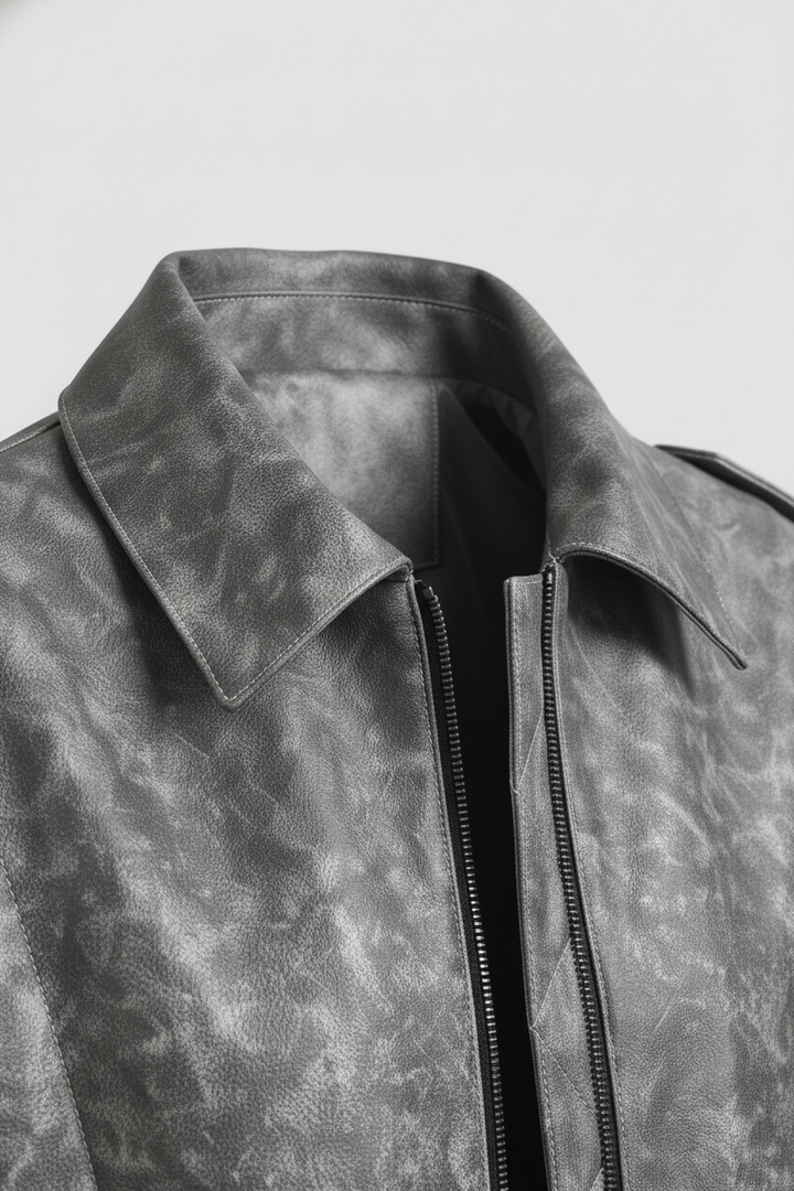 FLORENCE – Distressed She - coat collar, neckline, fabric texture, quiet luxury