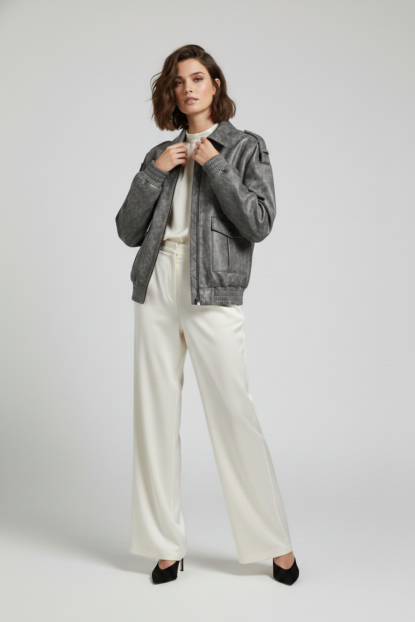 FLORENCE - Distressed She - model adjusting collar elegant