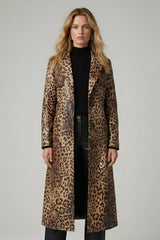 MCKINLEY - Belted Leather Trench Coat, Genuine Sheepskin