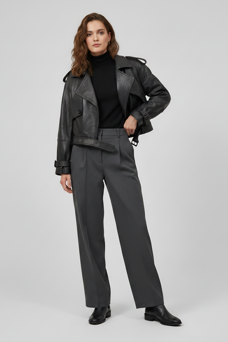 GEORGIA - Bubble Leather - premium textured design, relaxed shot
