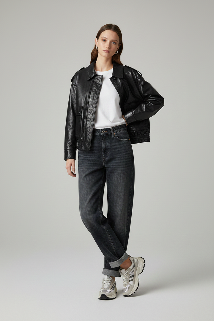 HARPER - Waxed Cowhide Le - streetwear quiet luxury modern