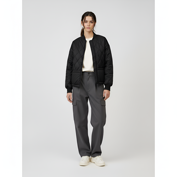 HAZEL – Stand-Collar Fleece Jacket