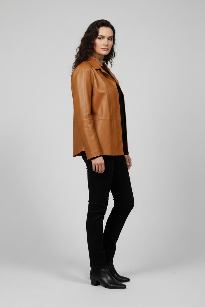 IMOGEN - Cropped Sheepskin - premium cropped shearling jacket