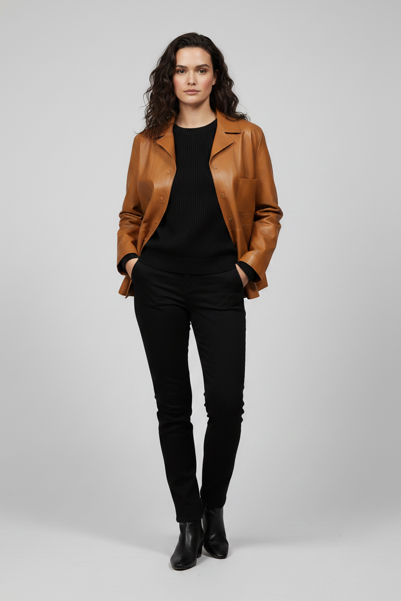 IMOGEN - Cropped Sheepskin - women's shearling, quiet luxury