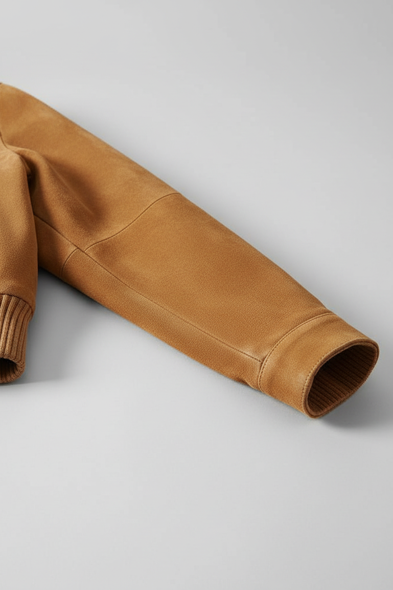 LOGAN - Suede Leather Bom - suede sleeve fabric texture