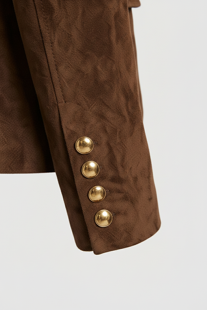 MARGAUX - Double-Breasted - luxury sleeve cuff texture