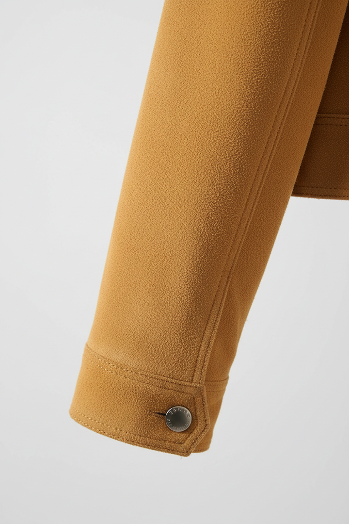 MARGOT - Cropped Sheepski - luxurious sheepskin texture, sleeve detail, cuff stitching