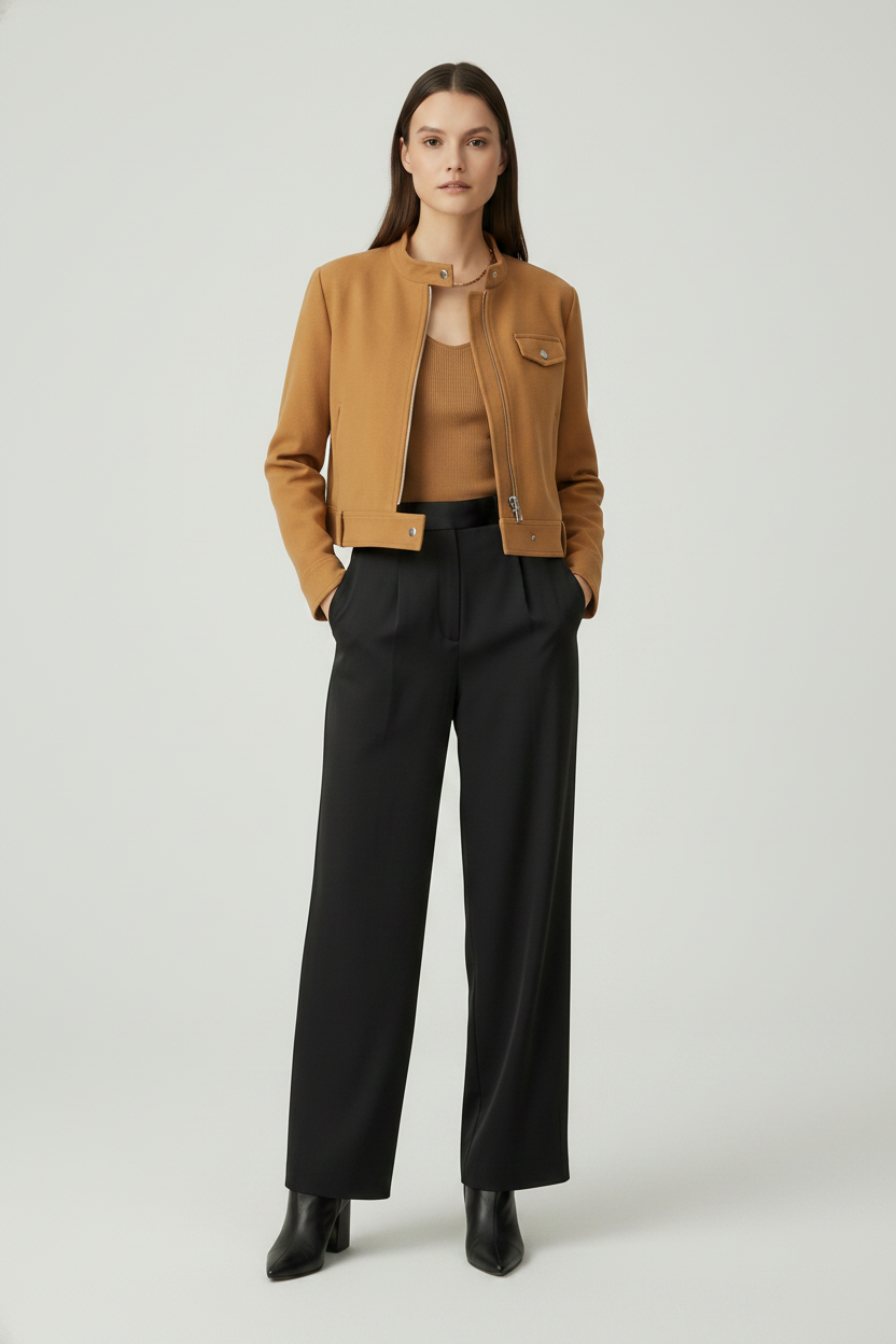 MARGOT - Cropped Sheepski - premium, shearling, elegant