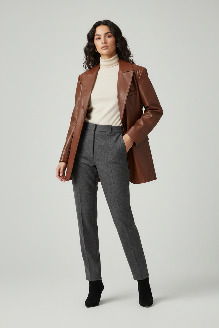 MARGOT - Vegetable-Tanned - cognac leather, oversized, quiet luxury
