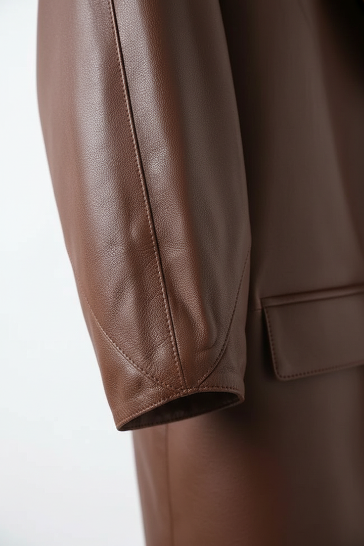 MARGOT - Vegetable-Tanned - luxury leather, sleeve texture, detailed stitching