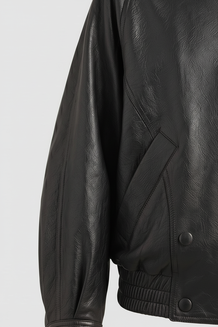 MARTINE - EXQUISITE OVERS - sleeve close-up, fabric texture, stitching detail, luxury cuff