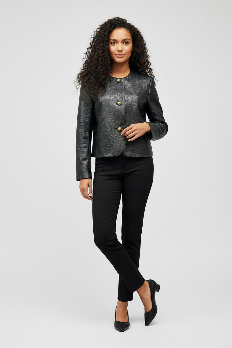 MONROE - Genuine Leather - quiet luxury, premium, elegant, crossed legs