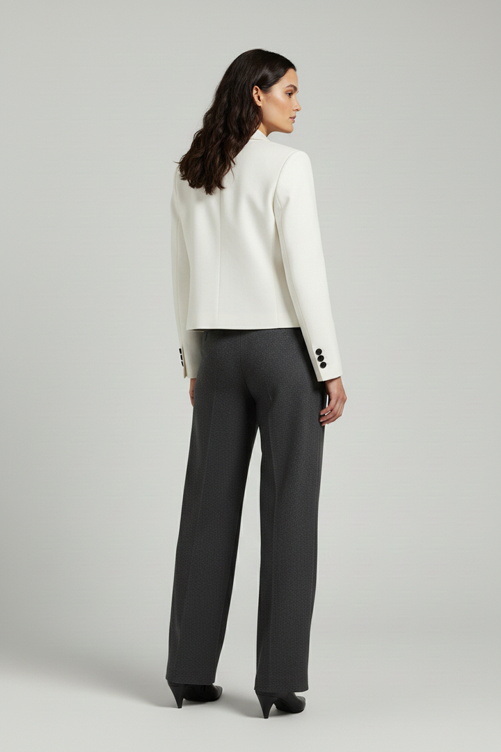 MORLEY - Short Leather Suit - leather, minimalist, luxury, rear view