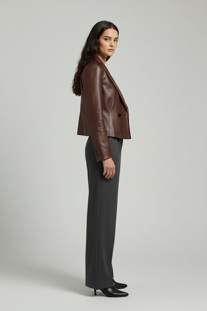MORLEY - Short Leather Suit - minimalist elegant refined, side view