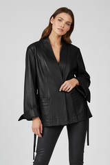 PARKER - Belted Leather Jacket