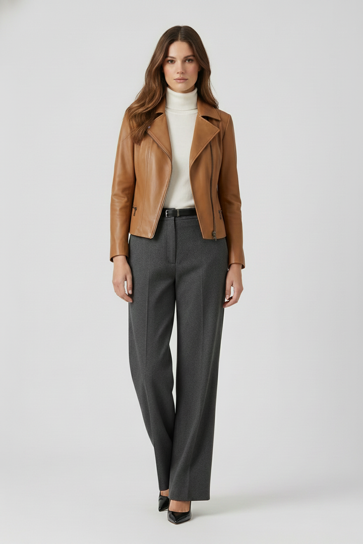 PAULETTE - MOTO LEATHER J - black leather biker jacket