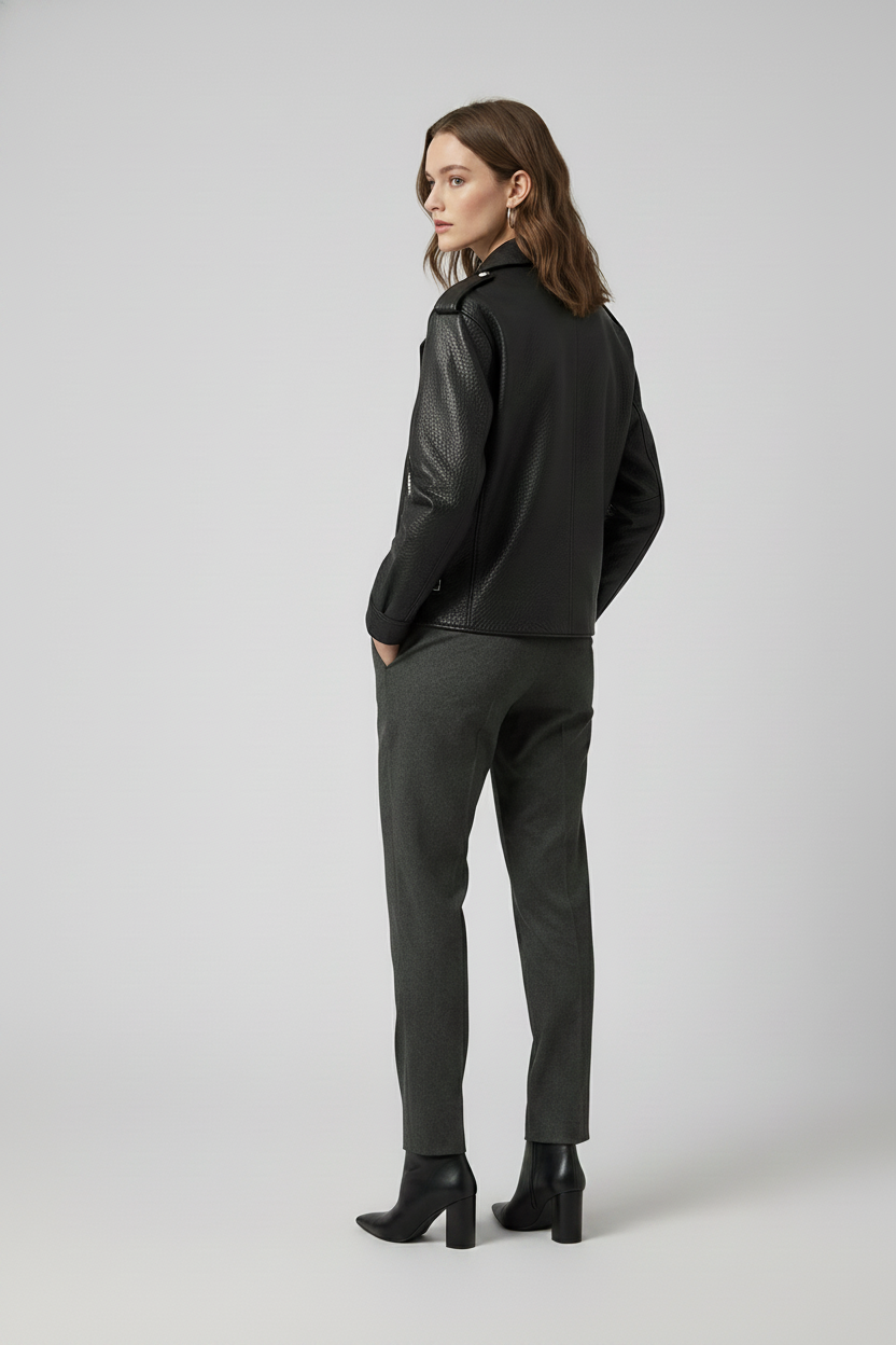 PIPPA - Bubble Sheepskin - front closure, buttons, zipper, texture
