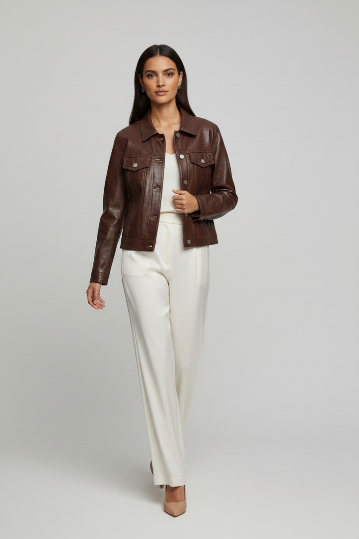 QUINN - Cropped Cowhide L - Premium, Cowhide, Cropped, Quiet Luxury