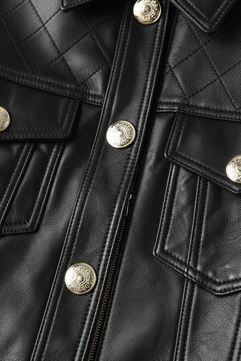 REAGAN - Vegetable-Tanned - front closure, metal zipper, horn buttons
