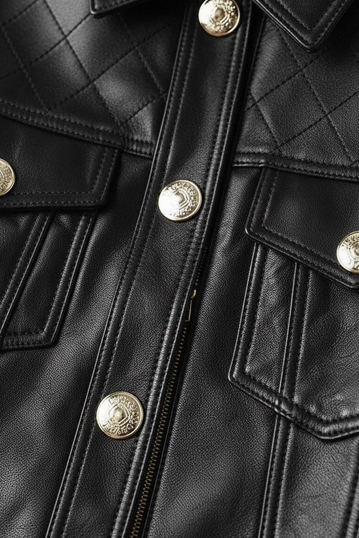REAGAN - Vegetable-Tanned - front closure, metal zipper, horn buttons