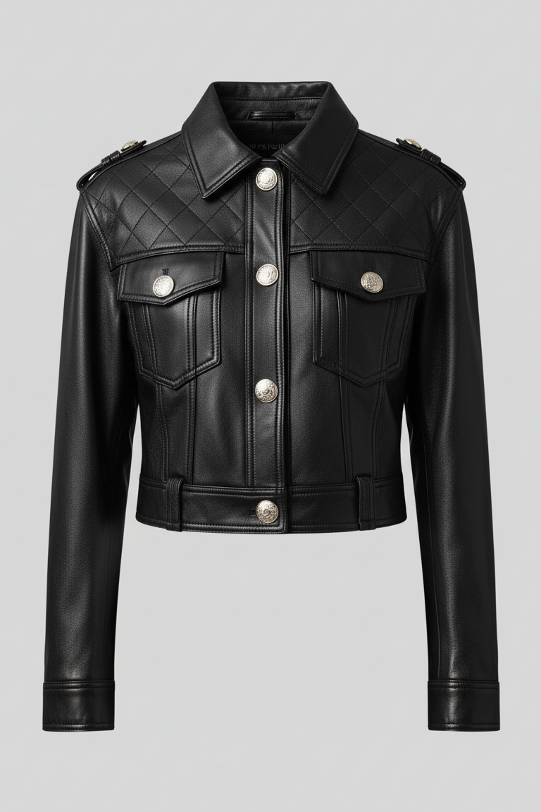 REAGAN - Vegetable-Tanned - tan leather jacket, isolated
