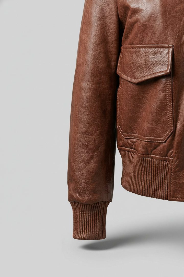 REMINGTON - Leather Motor - luxurious leather craftsmanship, sleeve & cuff detail