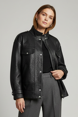 RIVER - Oversized Bubble Sheepskin Leather Jacket