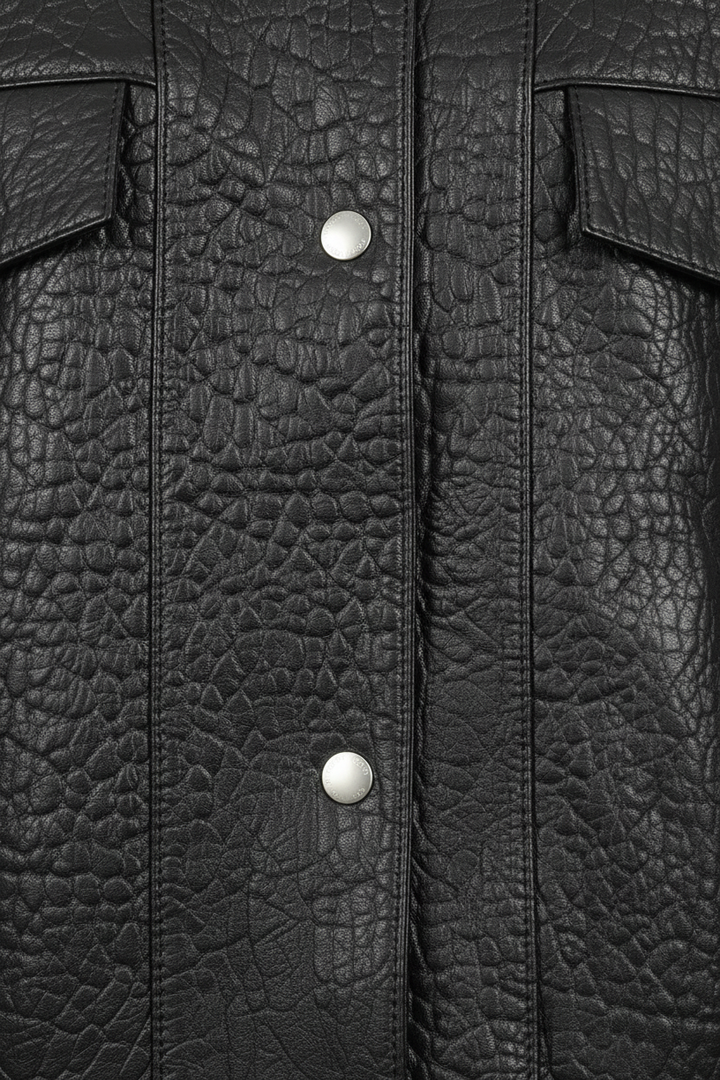 RIVER - Oversized Bubble - front closure, metal zipper, buttons, stitching detail