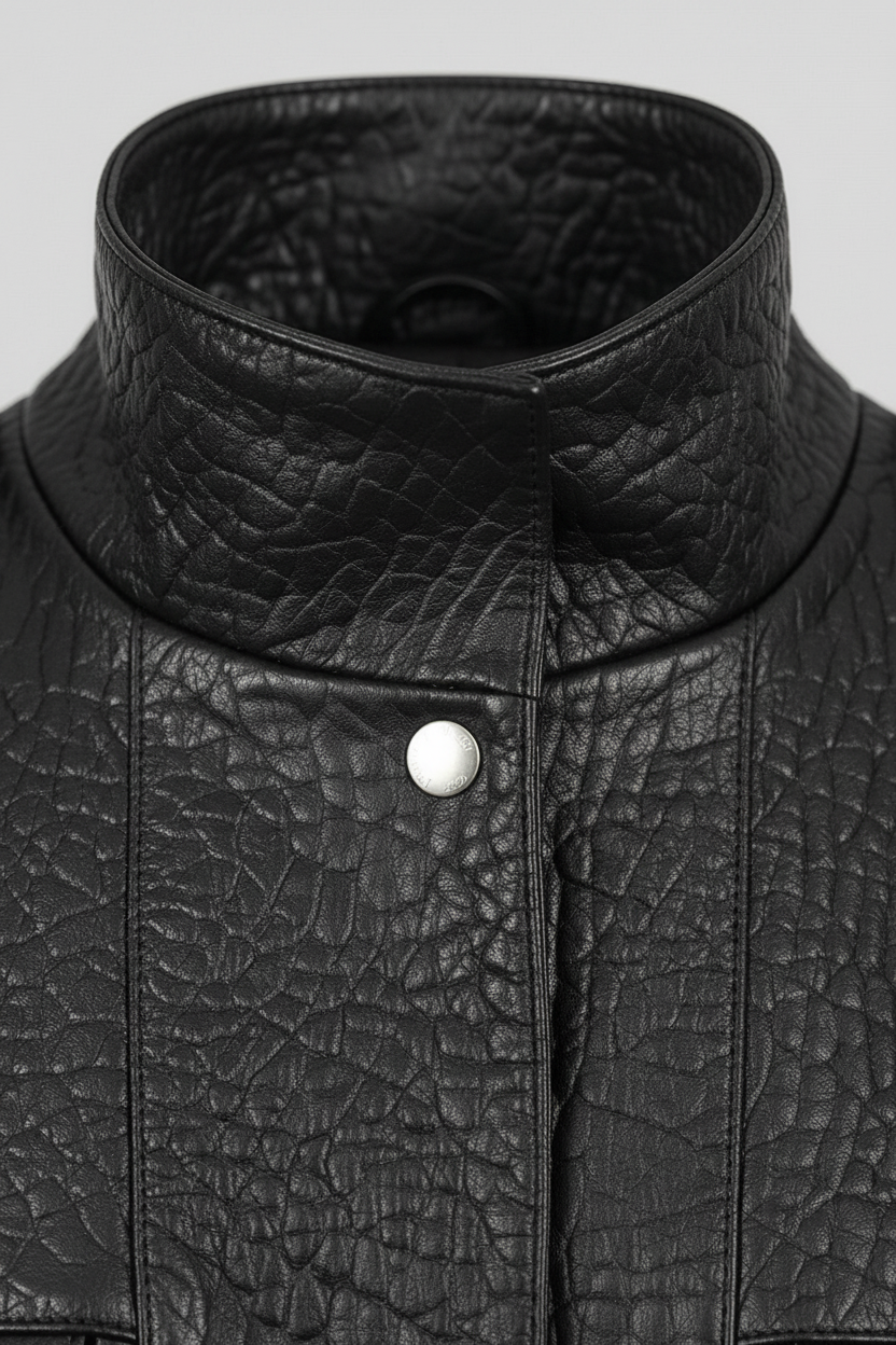 RIVER - Oversized Bubble - collar closure, metal buttons, stitching detail