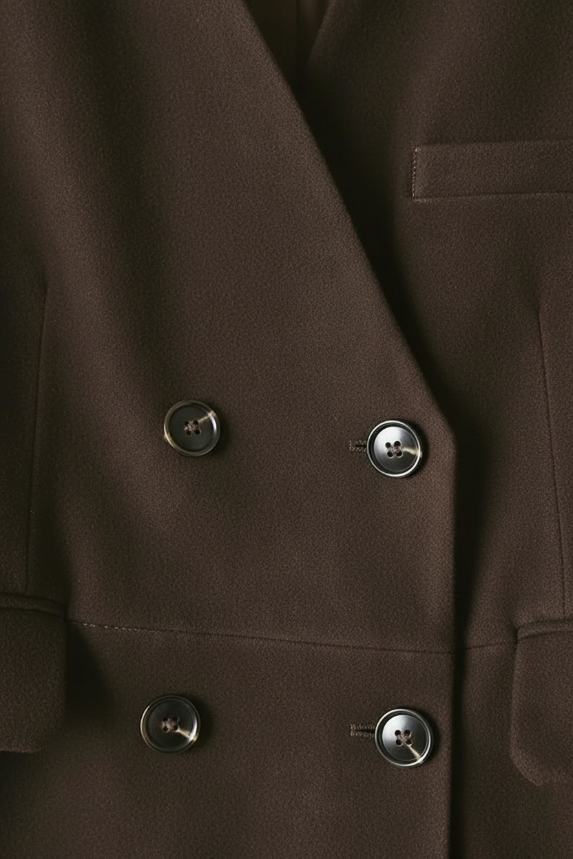 ROWAN - Double-Breasted S - suede leather, quiet luxury, elegant, outerwear