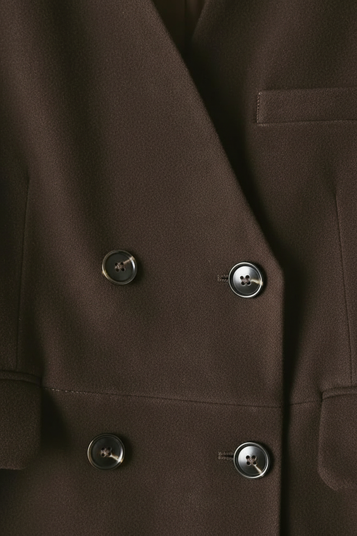 ROWAN - Double-Breasted S - suede leather, quiet luxury, elegant, outerwear