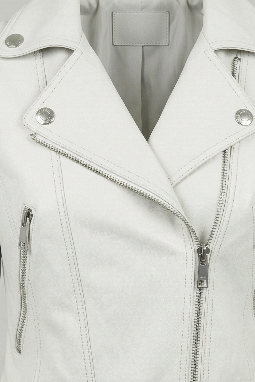 Ryder - Motorcycle Leathe - premium leather, metal zipper, buttons, stitching