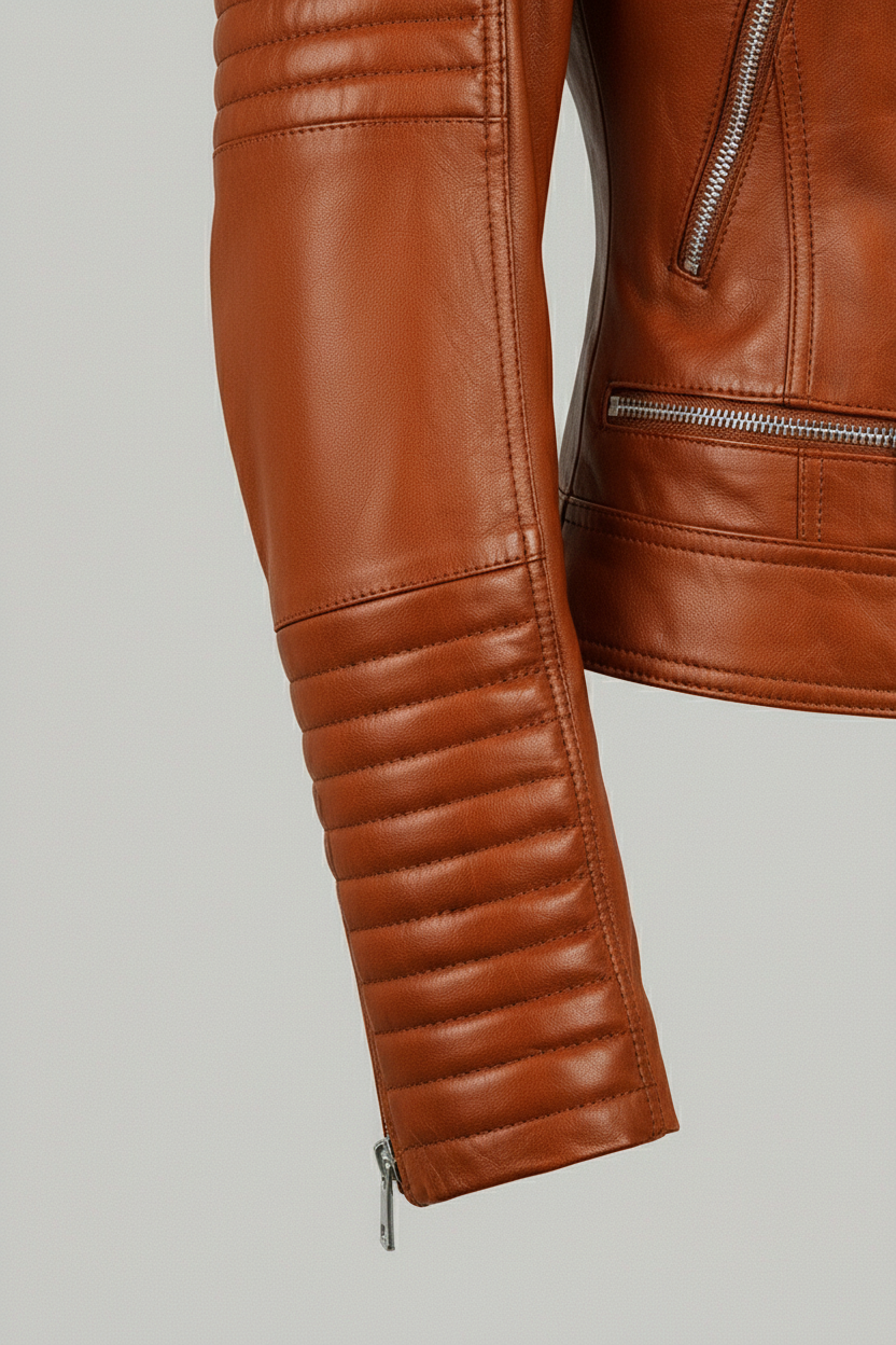 Ryder - Motorcycle Leathe - premium leather sleeve, texture, stitching