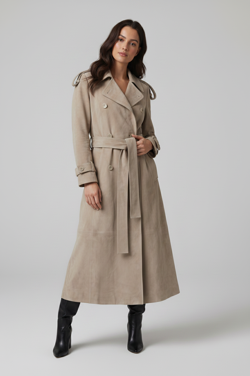 SAGE – Belted Suede Leather - Suede Leather, Belted, Luxury