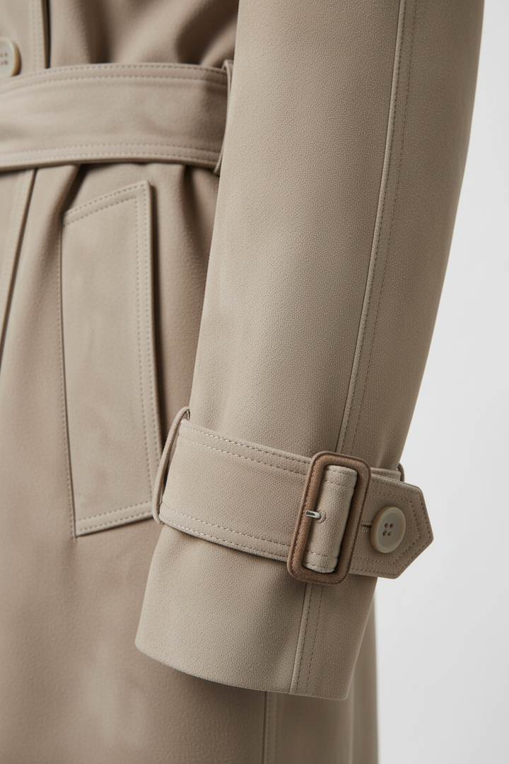 SAGE – Belted Suede Leath - premium suede sleeve texture