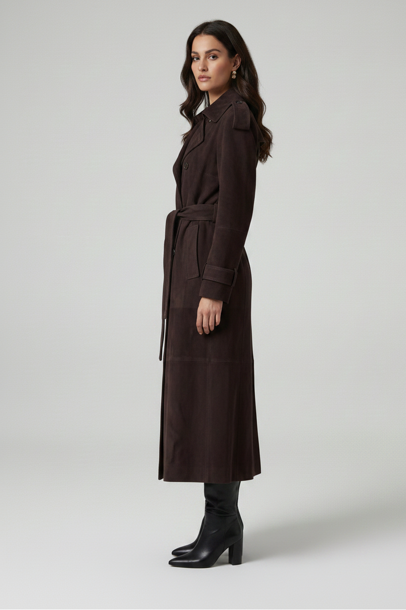 SAGE - Belted Suede Leather - premium closure detail