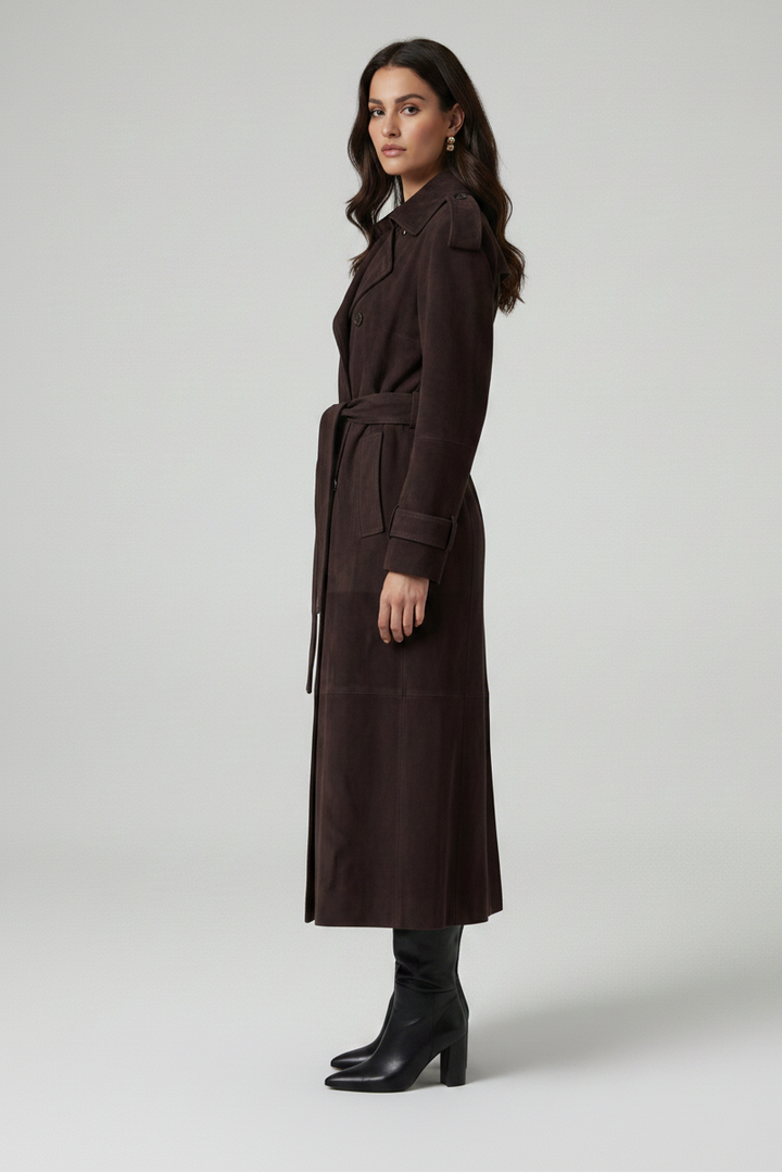 SAGE - Belted Suede Leather - premium closure detail