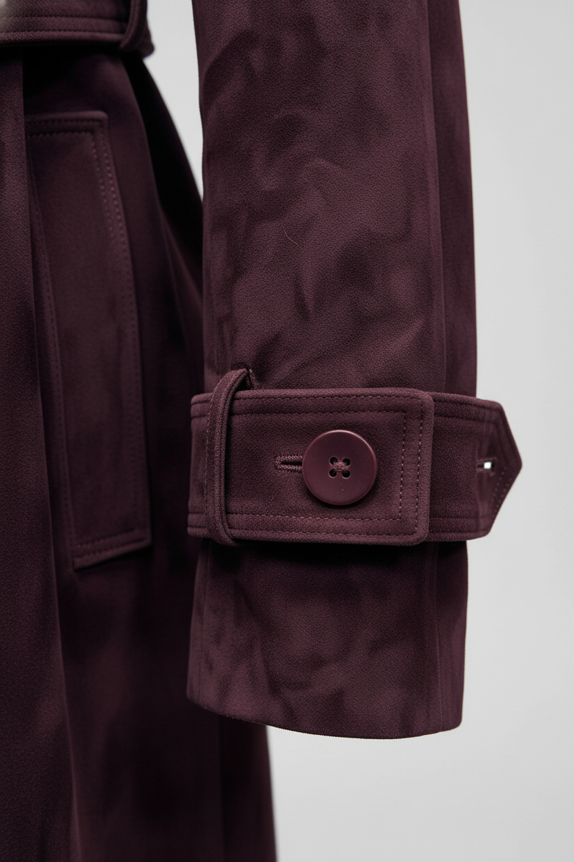 SAGE - Belted Suede Leath - quiet luxury suede jacket