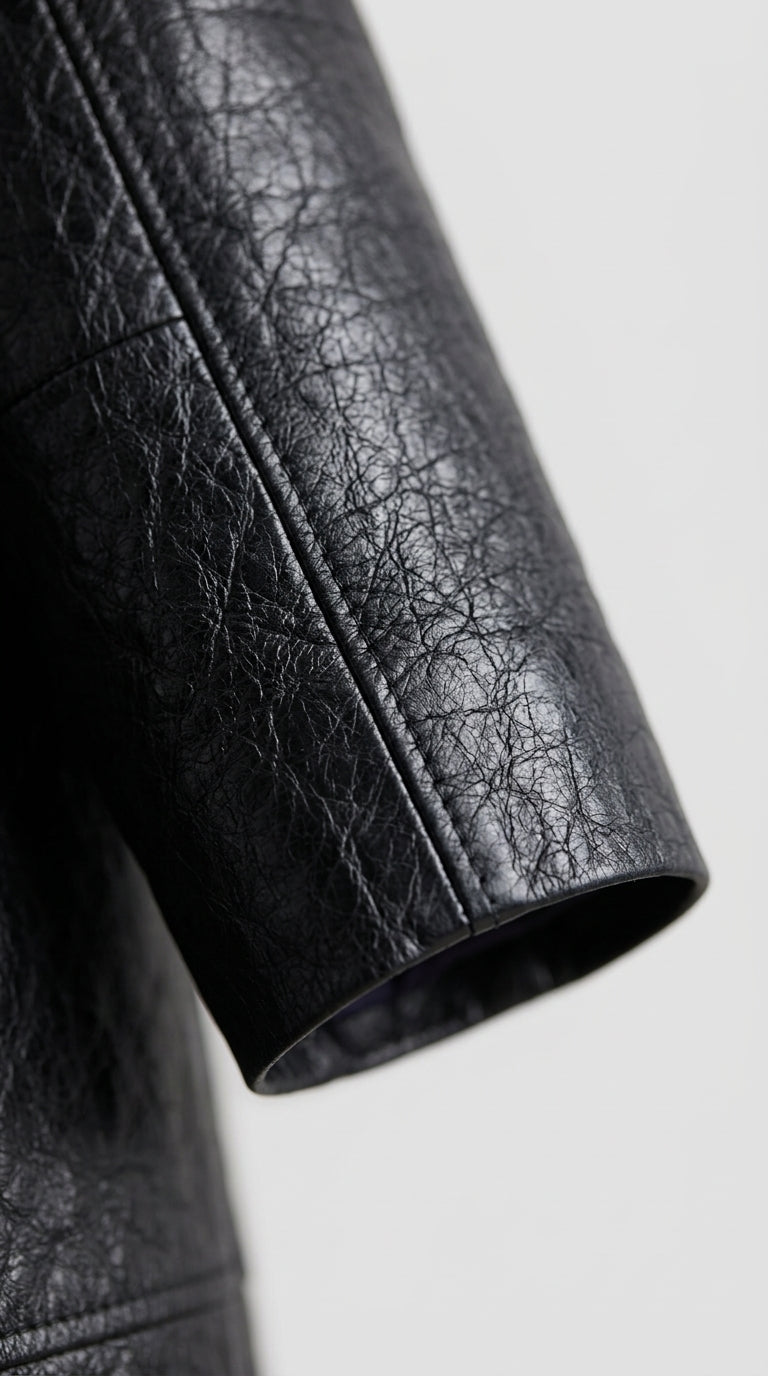 BEATRICE - Bubble Leather - coat sheepskin quiet luxury