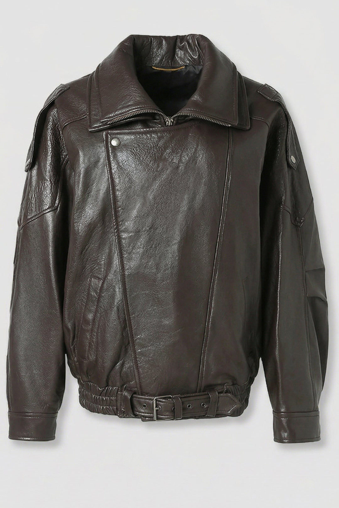 Billie - Dark brown Oversize Bubble Jacket, full shot