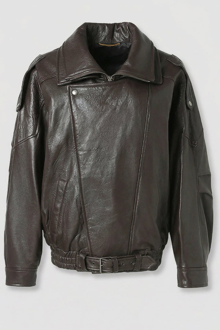 Billie - Dark brown Oversize Bubble Jacket, full shot