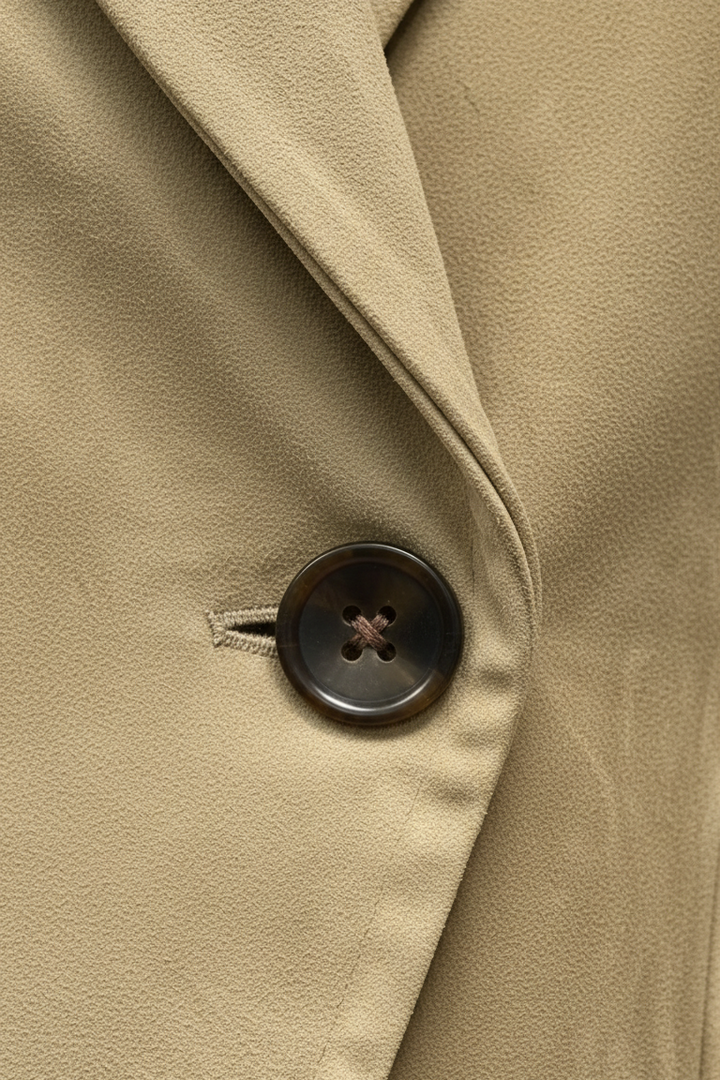 SCARLETT LUMINA suede leather jacket women button detail soft genuine suede texture