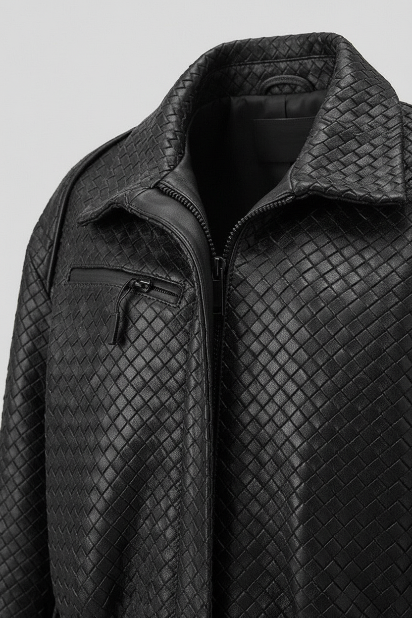 SHELBY - Cropped Woven Sh - front closure, buttons, zipper, texture
